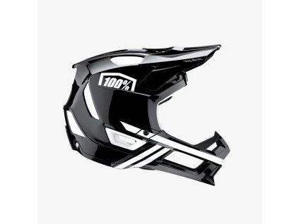 100% TRAJECTA Helmet w/Fidlock Black/White  Downhill prilba