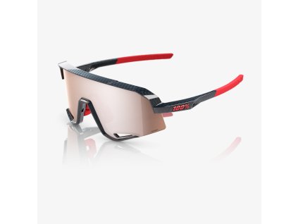 100% SLENDALE - Gloss Carbon Fiber - HiPER Crimson Silver Mirror Lens  Športové cyklistické okuliare