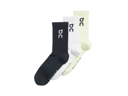 ON Logo Sock 3-Pack Uni Midnight/Lima  Bežecké ponožky