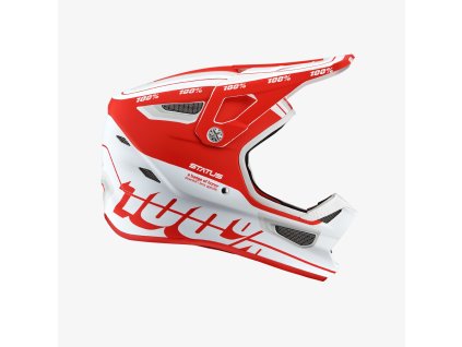 100% STATUS Helmet Topenga Red/White (Veľkosť prilby LG)