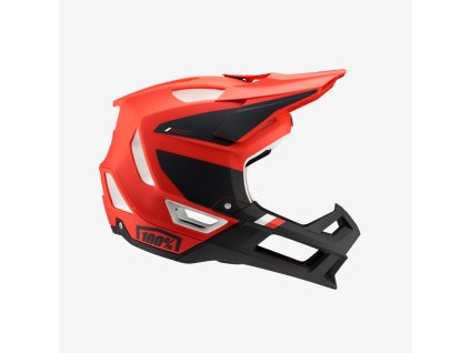 100% TRAJECTA W/ FIDLOCK® Helmet Cargo Fluo Red (Veľkosť prilby LG)