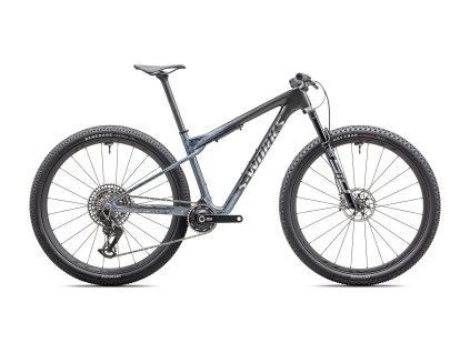 SPECIALIZED S-Works Epic World Cup Gloss Glacial Metallic Granite/Brushed Chrome  Celoodpružený horský bicykel