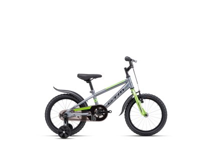 CTM Tommy Matná Sivá/Limetková  Detský bicykel