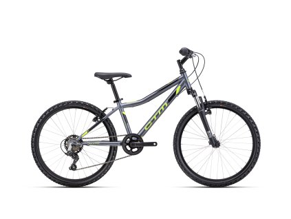 CTM Berry Matná Sivá/Neónovozelená  Detský bicykel