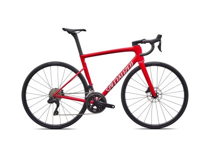 SPECIALIZED Tarmac SL8 Comp - Shimano 105 Di2 Gloss Red Tint Over Silver Dust/Silver Dust (Veľkosť rámu 44cm)