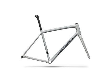 SPECIALIZED S-Works Aethos 2 Frameset - FACT 12r Carbon Gloss Silver Blurred Impasto/Black Pearl (Veľkosť rámu 61cm)