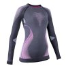 UYN Lady Evolutyon UW Shirt LS Melange Anthracite Melange/Raspe
