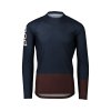 POC MTB Pure LS Jersey Turmaline Navy/Axinite Brown  Cyklistický dres