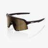 100% S3 - Soft Tact Black - Soft Gold Mirror Lens  Športové cyklistické okuliare