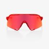 100% S3 LE - Peter Sagan - Gloss Translucent Red / Hiper Red Mirror lens  Športové cyklistické okuliare
