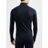 CRAFT Core Dry Active C Zips Čierna  Funkčný termo nátelník s dlhými rukávmi