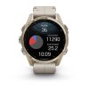 GARMIN Fenix 8 - 43mm AMOLED Sapphire Soft Gold Stainless Steel/Fog Gray Leather band  Smarthodinky