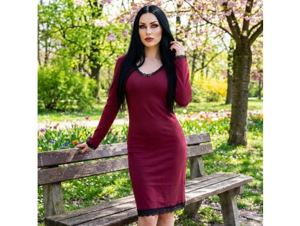 Dámské šaty Ritual Silhouettes Bordó