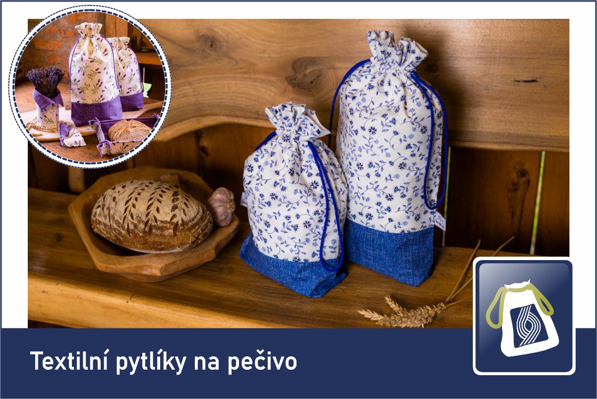 Textilní pytlíky na pečivo