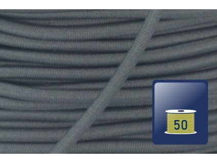 Okrouhlá pruženka 3mm-sazová šedá-cívka 50m