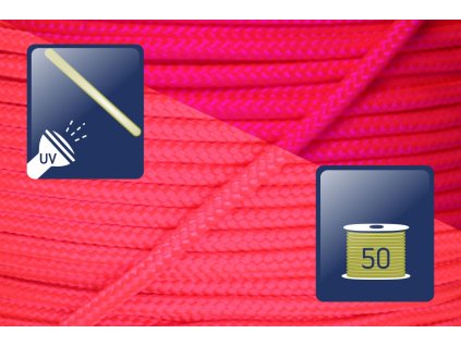 Paracord 425-Flamingo Pink-cívka 50m