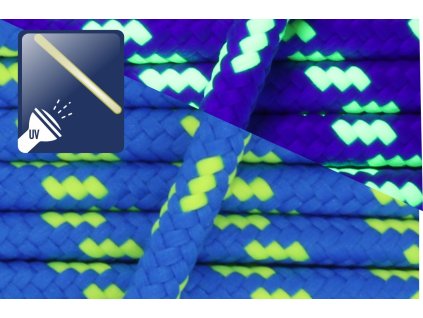 PES 16-pr.s jádrem 5mm-modrá/fl.žlutá