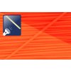 Klobouková guma 1,4mm-fl.oranžová-karta 50m