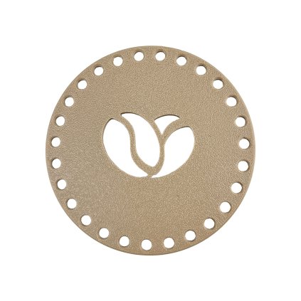 103972 podtacek 10 cm 5 mm srdce kava piskovy