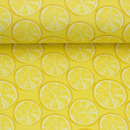 Bavlněná látka Fruits citrony