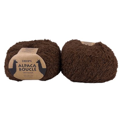 Drops Alpaca Bouclé 8905 čokoláda