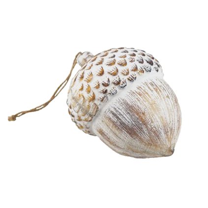 Dekorace žalud k zavěšení 9 x 9 x 17 cm