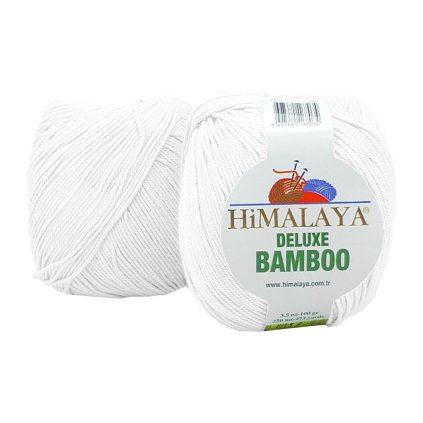 příze DeLuxe Bamboo 124-01 bílá