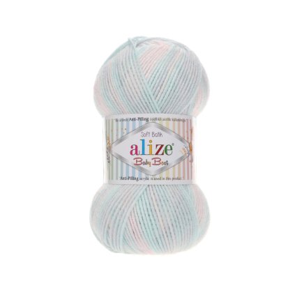 příze Baby Best Batik 6623 jemný pastelový mix