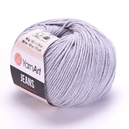 příze YarnArt Jeans 80 pastelově šedá