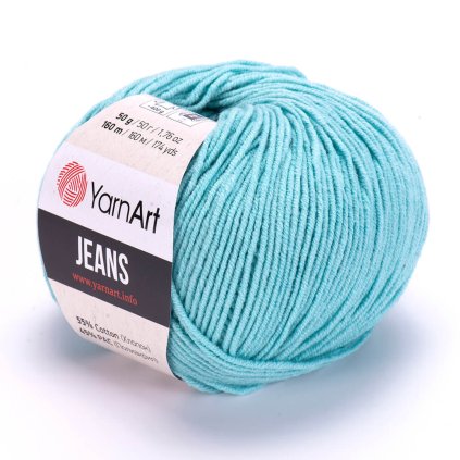 příze YarnArt Jeans 81 ledově tyrkysová