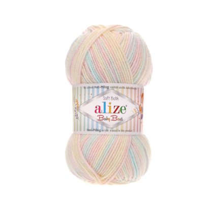 příze Baby Best Batik 6655 pastelová duha
