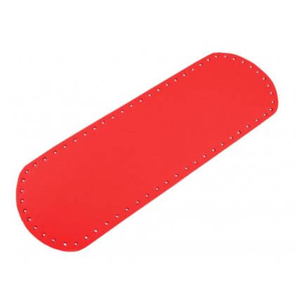 Koženkové dno na kabelku 12 x 36 cm světle červené