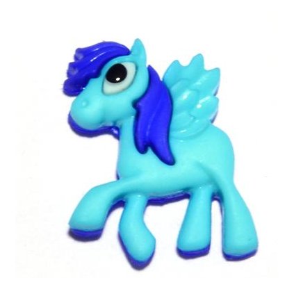 Knoflík exclusive Ponny modrý
