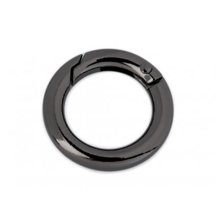 Karabina kroužek černý nikl Ø 18 mm