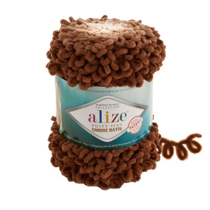 Puffy Fine Ombre Batik 7262 hnědá