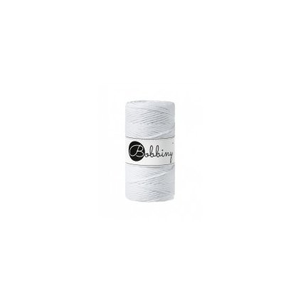 Macramé Cord 3 mm Bílá (White)
