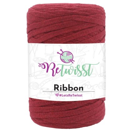 Ribbon ReTwisst 30 vínovo červená
