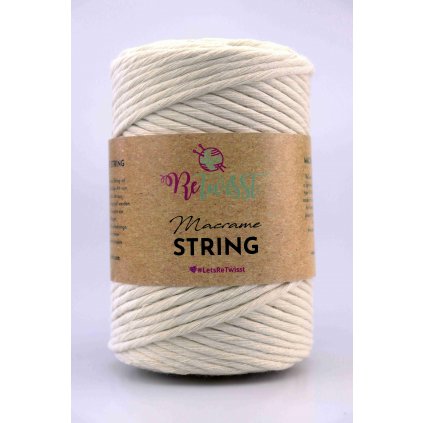 Macrame String 5 mm 00 přírodní