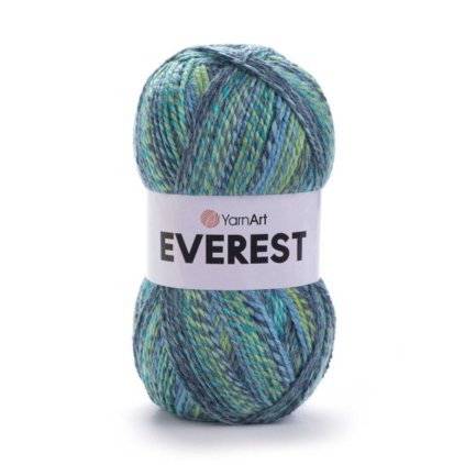 příze Everest 7049 variace modré a zelené