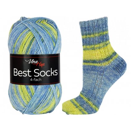 příze Best Socks 7322 žlutá ,modrá