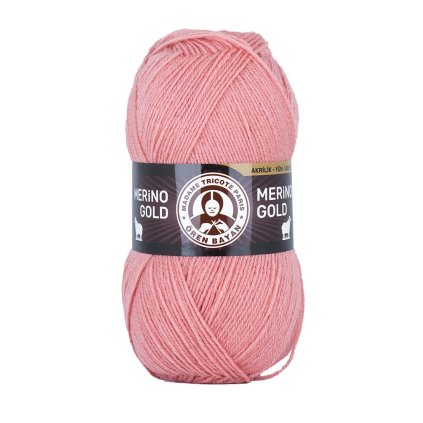 příze Merino Gold 121 jemná broskvová
