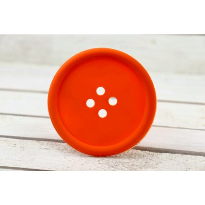 Silikonová podložka knoflík 9 cm oranžová