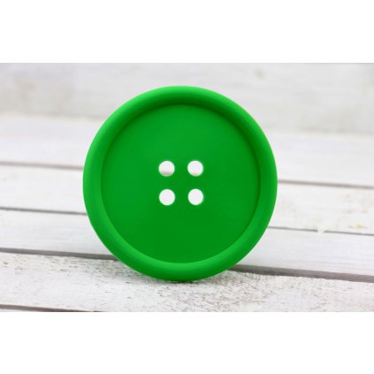 Silikonová podložka knoflík 9 cm zelená