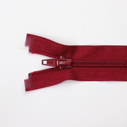 Spirálový zip dělitelný 80 cm bordó