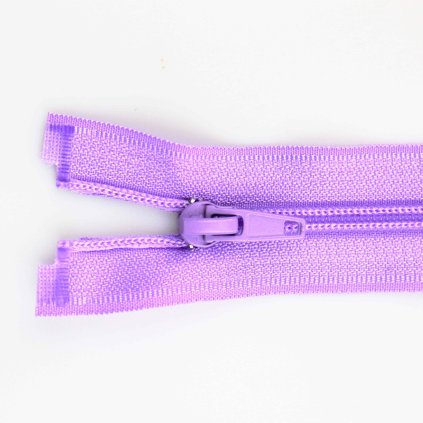 Spirálový zip dělitelný 40 cm lila