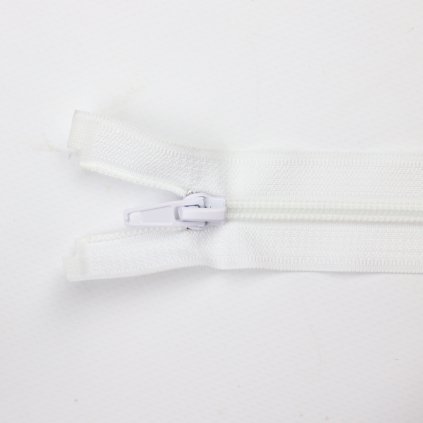 Spirálový zip dělitelný 50 cm bílý