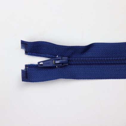 Spirálový zip dělitelný 30 cm sytě modrý