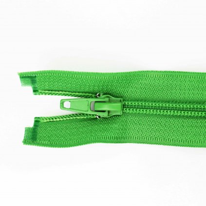 Spirálový zip dělitelný 20 cm jablkově zelený