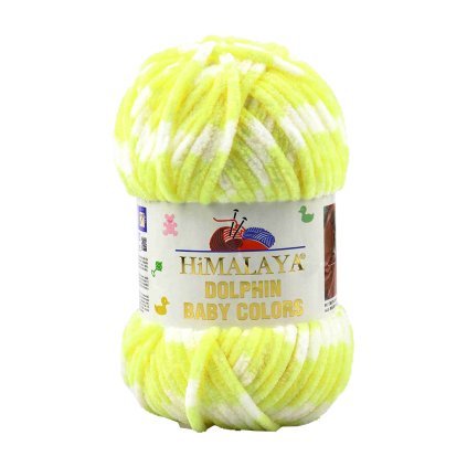příze Dolphin Baby Colors 80426 světle žlutá s bílou