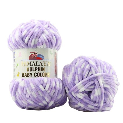 příze Dolphin Baby Colors 80429 fialová s bílou
